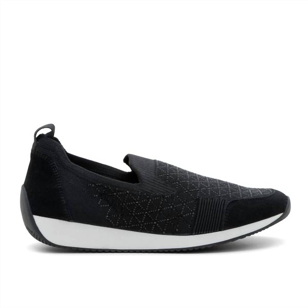NEW ARA women's layton 3 slip-on shoes in black sparkle